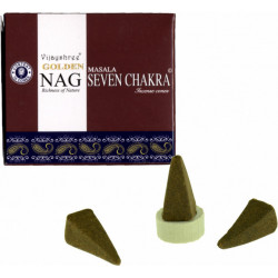 Encens cônes Vijayshree Golden Nag 7 Chakras