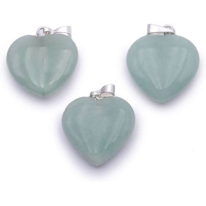 pendentif coeur aventurine verte