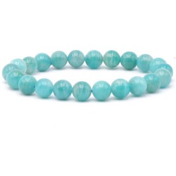 Bracelet Amazonite Namibie perles 8mm - Qualité Supérieure