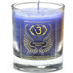 Bougie votive parfumée Archange Raziel Chakra n°6