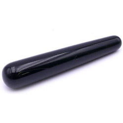 Bâton de massage 110mm en Obsidienne Noire