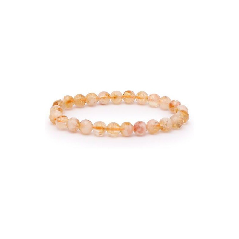 bracelet citrine perles 8mm